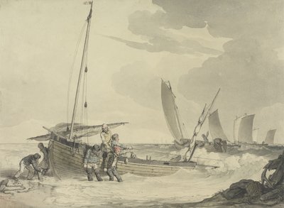 Visser die naar Zee Vertrekt, ca.1810 door John Augustus Atkinson