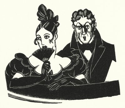 Illustratie voor Madame Bovary door Gustave Flaubert door John Austen