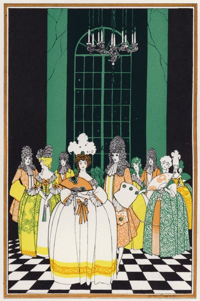 Illustratie voor "Rogues In Porcelain", Een Bloemlezing van Achttiende Eeuwse Gedichten door John Austen
