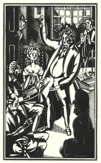 Illustratie voor Tristram Shandy door Laurence Sterne door John Austen