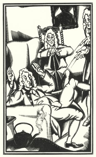 Illustratie voor Tristram Shandy door Laurence Sterne door John Austen