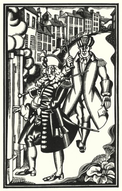 Illustratie voor Tristram Shandy door Laurence Sterne door John Austen