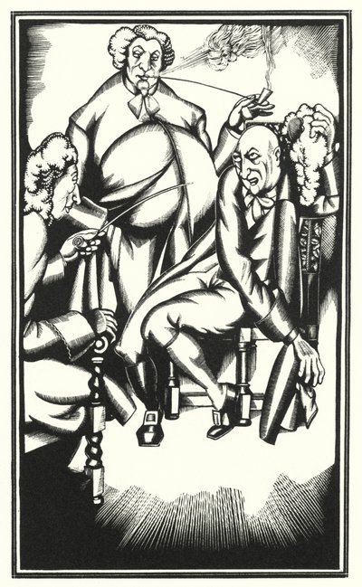Illustratie voor Tristram Shandy door Laurence Sterne door John Austen