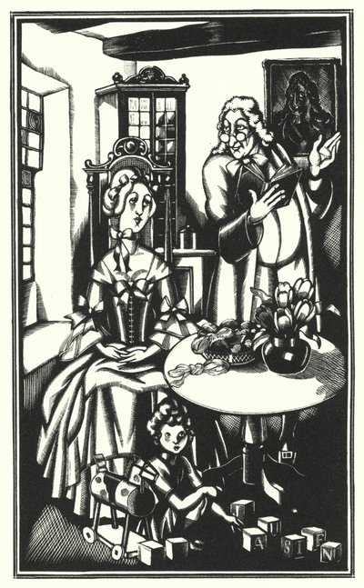 Illustratie voor Tristram Shandy door Laurence Sterne door John Austen