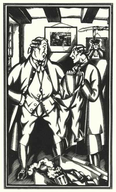 Illustratie voor Tristram Shandy door Laurence Sterne door John Austen