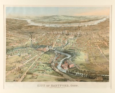 Stad Hartford, Conn. door John Bachmann