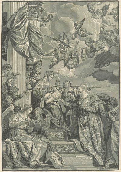 Mystiek huwelijk van Sint Catharina door John Baptist Jackson