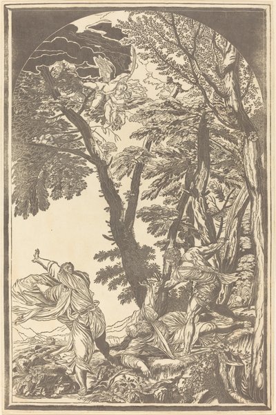 De dood van Sint Petrus Martelaar door John Baptist Jackson after Titian