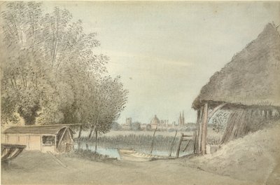 Ferry Hinksey, nabij Oxford, 15 juni 1789 door John Baptist Malchair