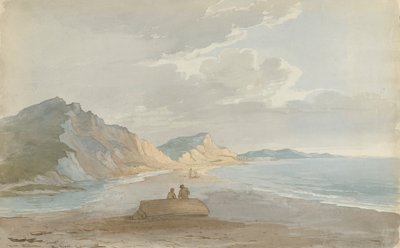 Het Strand bij Charmouth door John Baverstock Knight