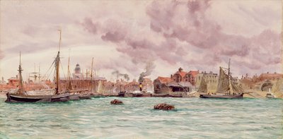 Haven van Portsmouth, 1884 door John Brett