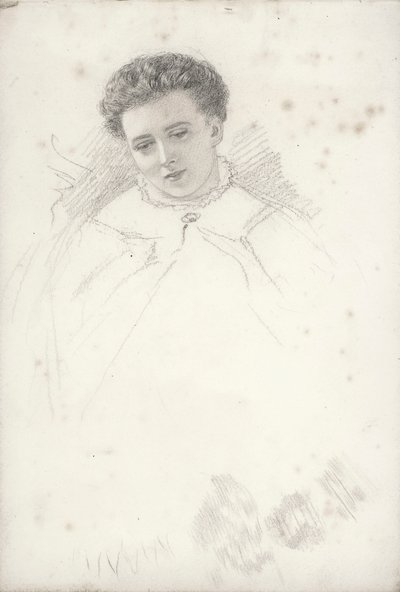 Onafgemaakt portret van een vrouw door John Brett