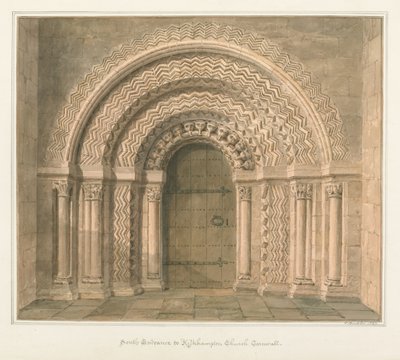 Cornwall - Kilkhampton Kerk door John Buckler