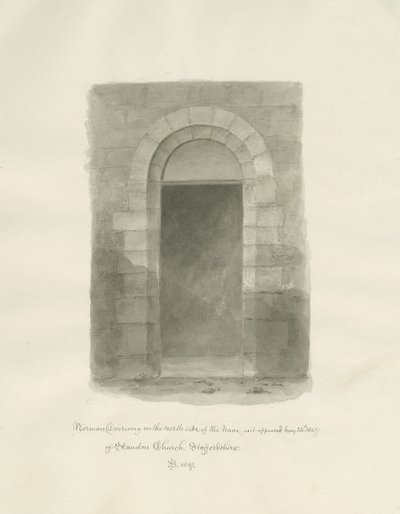 Interieur van Standon Kerk (24 mei 1847) door John Buckler