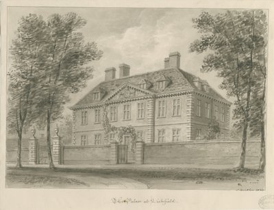 Lichfield - Bisschoppelijk Paleis in The Close door John Buckler