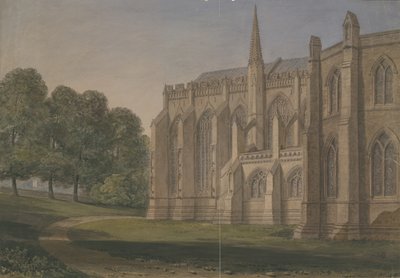 Lichfield Kathedraal - Noord Noordwest Uitzicht door John Buckler