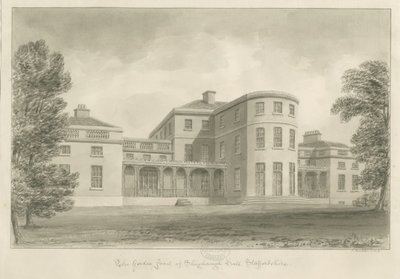 Shugborough Hall - Tuinzijde door John Buckler