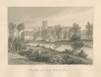 Worcestershire - Droitwich - Oostelijk Uitzicht op de Stad, 1833 door John Buckler