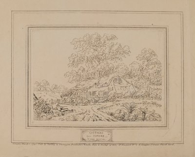 Natuurhuisjes (met centrale boom) door John Burton
