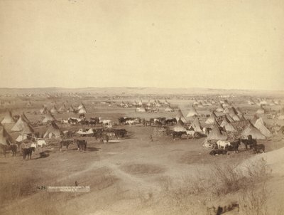 Vijandig Indiaans kamp, 1891 door John C. H. Grabill
