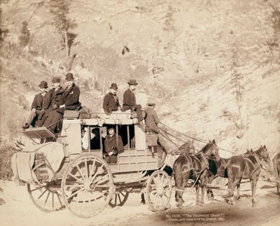 De Oude West Deadwood Postkoets door John C. H. Grabill