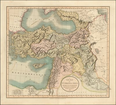 1801 kaart van Turkije in Azië door John Cary door John Cary