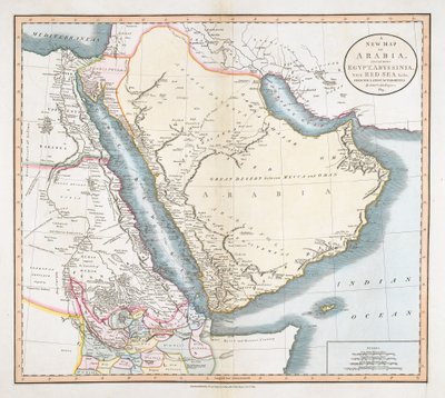A New Map of Arabia, including Egypt, Abyssinia, the Red Sea amp; c. amp; c. from the latest Authorities. door John Cary