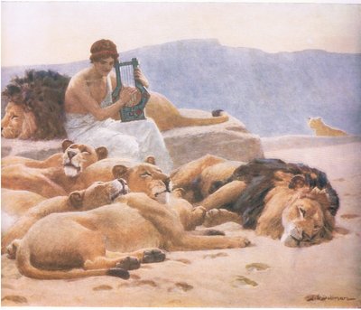Orpheus en zijn luit, Bibbys Jaarboek, 1916-17 door John Charles Dollman
