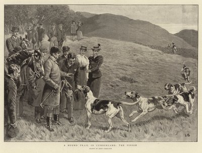 Een Hondenrace in Cumberland, de Finish door John Charlton