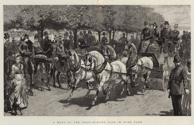 Een Bijeenkomst van de Four-in-Hand Club in Hyde Park door John Charlton