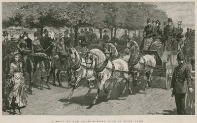 Een bijeenkomst van de Four-in-Hand Club in Hyde Park, Londen door John Charlton