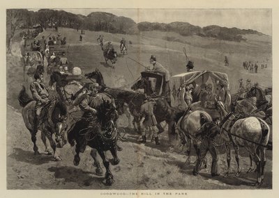 Goodwood, de heuvel in het park door John Charlton
