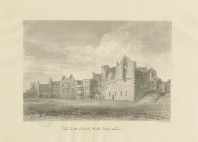Dudley Kasteel - Binnenplaats door John Chessell Buckler