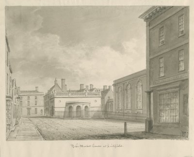Lichfield - Markt Huis door John Chessell Buckler