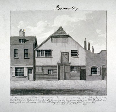 Vergaderhuis van St. Mary Magdalen in de Binnenplaats, Bermondsey Square, Londen door John Chessell Buckler