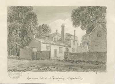 Rugeley Stad - Grammar School door John Chessell Buckler