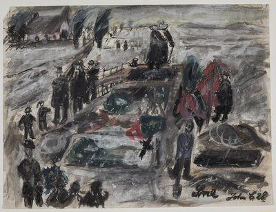 Begrafenis in de winter door John Christensen