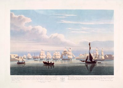 Nederlandse koopvaardijschepen verlaten Portsmouth, 2 juni door John Christian (after) Schetky