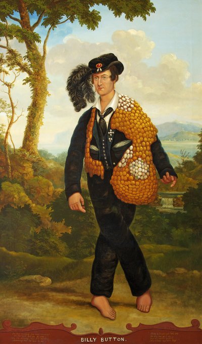 Portret van Billy Button, de Zingende Minstreel, c.1830 door John Church Dempsey