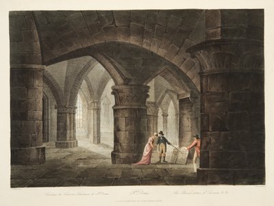 De begraafplaats van Turenne, illustratie uit Versailles, Parijs en Saint Denis, uitgegeven 1809 door John Claude Nattes