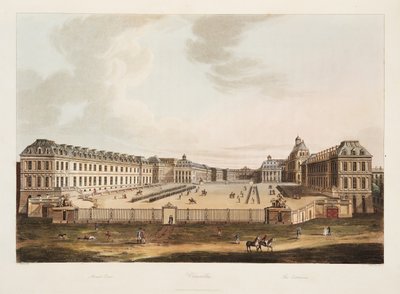 De ingang, illustratie uit Versailles, Parijs en Saint Denis, uitgegeven 1805 door John Claude Nattes