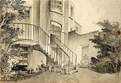 Uitzicht op een huis in Bayswater dat toebehoort aan Mr. Wilson, ca. 1808 door John Claude Nattes