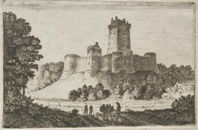 Borthwick Castle vanuit het Oosten door John Clerk of Eldin