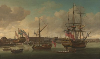 Te Water Laten bij Deptford door John Cleveley the elder