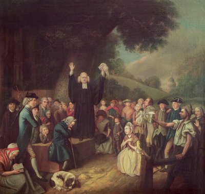 George Whitefield predikend door John Collet