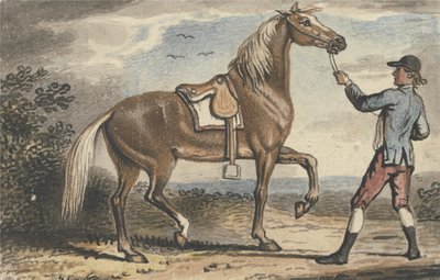 Staljongen die een Paard vasthoudt in een Landschap door John Collet