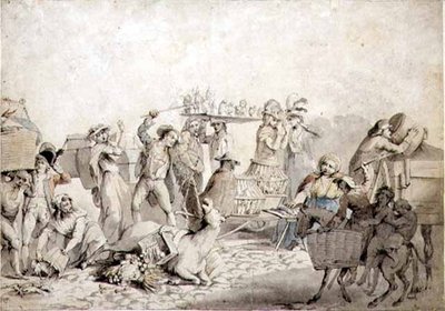 Straatscène door John Collet