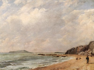 Een uitzicht op Osmington Bay, Dorset, richting Portland Island door John Constable