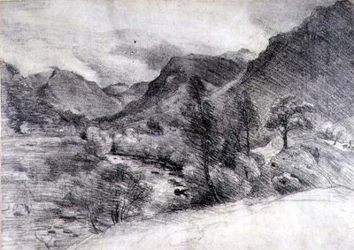 Borrowdale, ochtend, c.1806 door John Constable