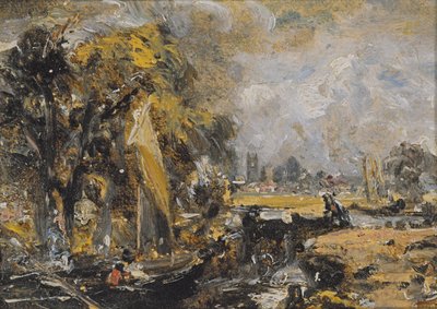 Dedham Lock, c.1819 door John Constable